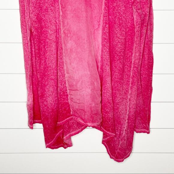 Pete & Greta Johnny Was Linen Handkerchief Hem Tunic Hot Pink Size Small - Picture 3 of 8